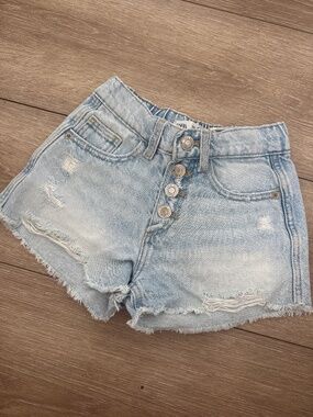 Denim cut off shorts